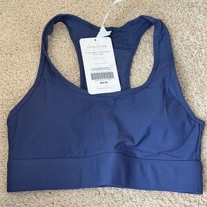 Fabletics Women's On the Go Medium-Impact Navy Blue Sports Bra size Small